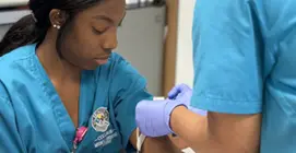 Doctor with a patient