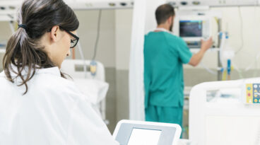 Medical equipment in a hospital